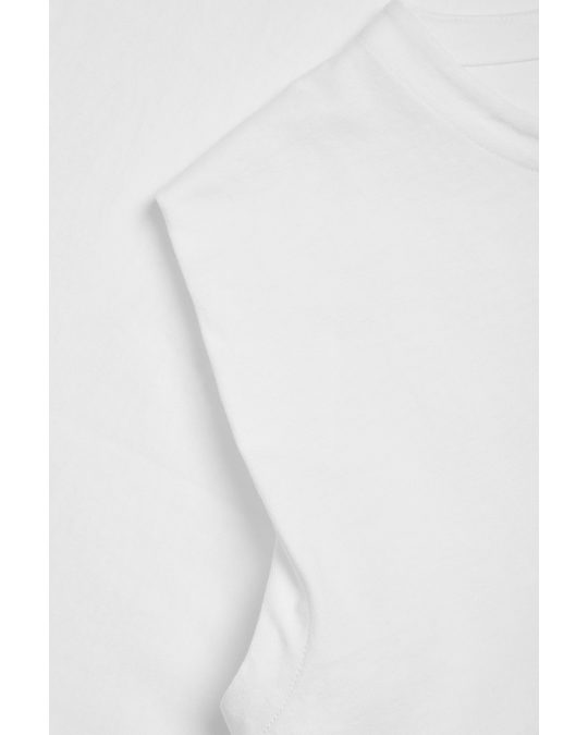 COS Sleeveless Organic Cotton T-shirt White