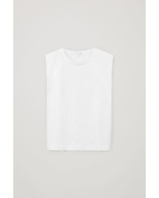 COS Sleeveless Organic Cotton T-shirt White