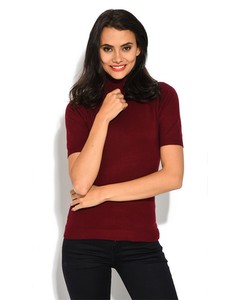 Turtleneck Sweater With Short Sleeves