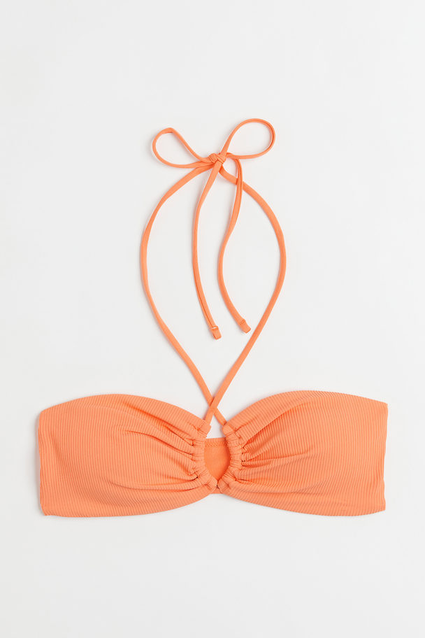 H&M Padded Bandeau Bikini Top Orange