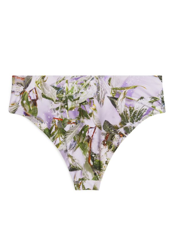 ARKET Slow Flowers Print Bikini Bottom Lilac/floral