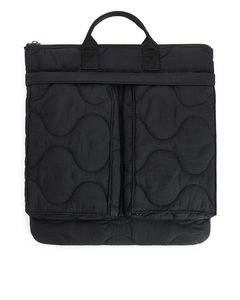 Quilted Tote Bag Black