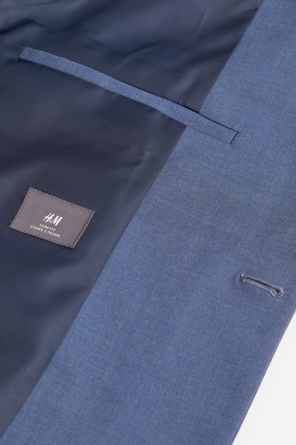 H&M Sakko Slim Fit Blau