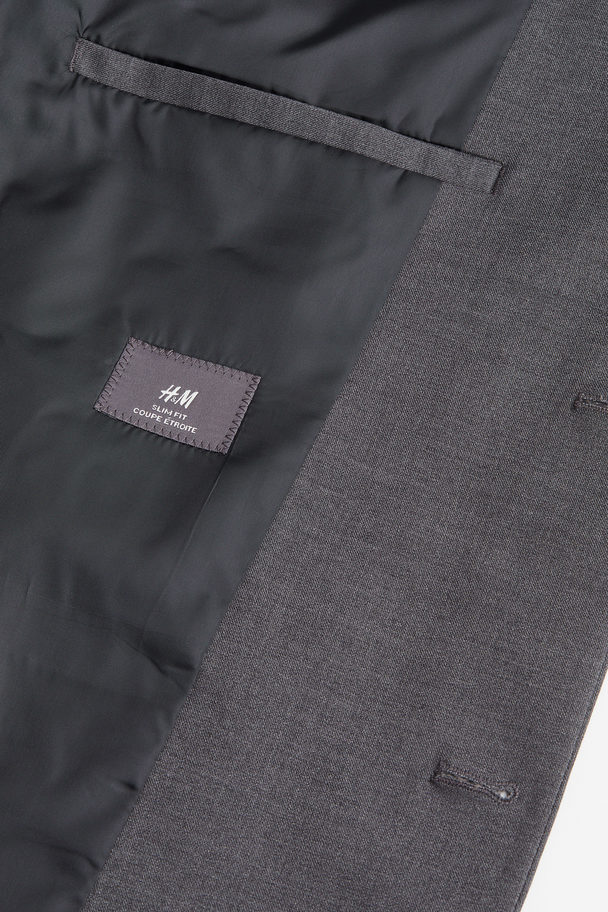 H&M Slim Fit Jacket Dark Grey