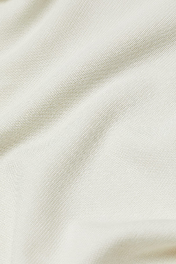 H&M Fine-knit Polo-neck Jumper White