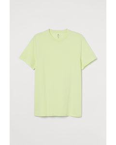 Regular Fit Rundhalset T-shirt Neongrønn
