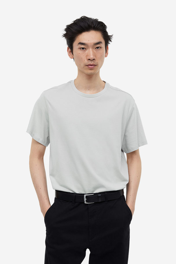 H&M T-shirt - Regular Fit Lichtgrijs