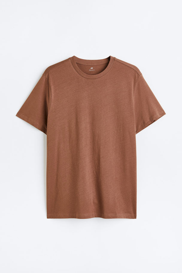 H&M Regular Fit T-shirt Brun