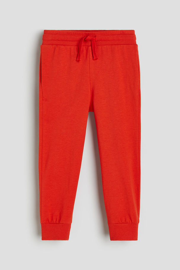 H&M Jersey Joggers Bright Red