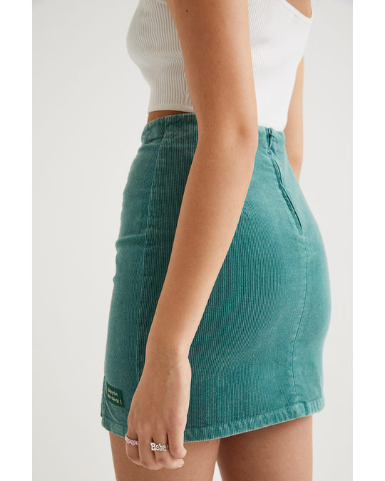H&M Short Corduroy Skirt Green