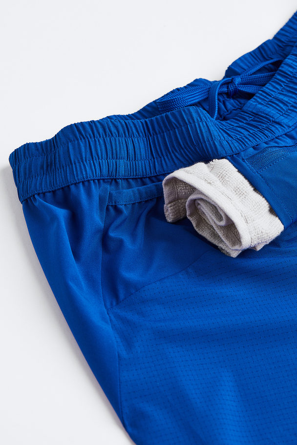 H&M Drymove™ Pocket-detail Running Shorts Bright Blue