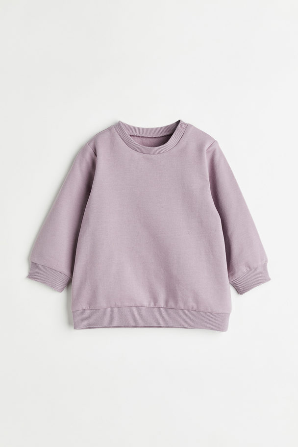 H&M Cotton Sweatshirt Purple