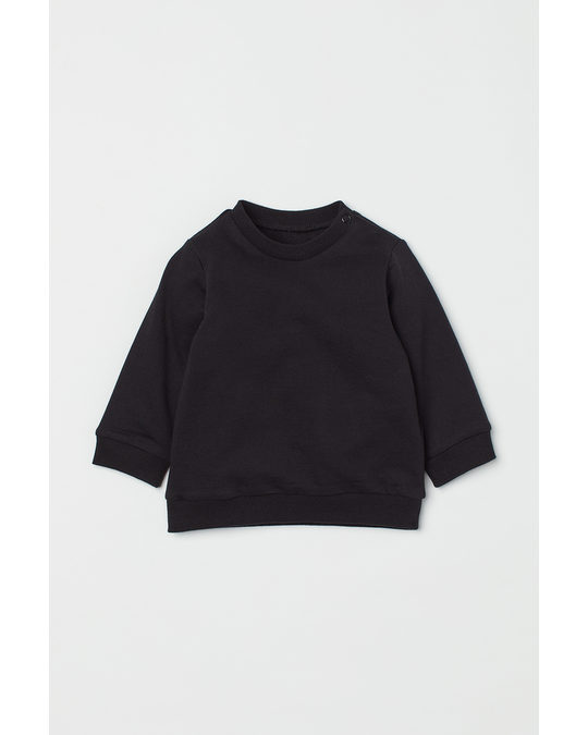 H&M Cotton Sweatshirt Black