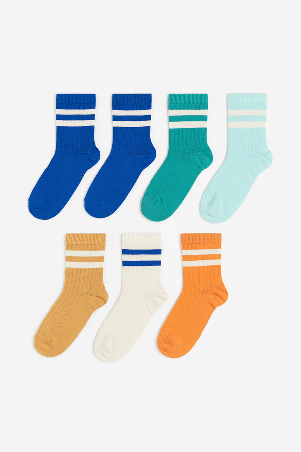 H&M 7-pack Socks Blue/orange