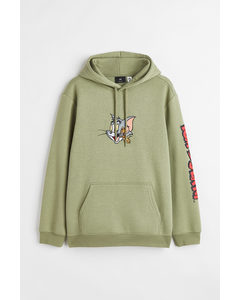 Regular Fit Hoodie Sage Green/tom And Jerry