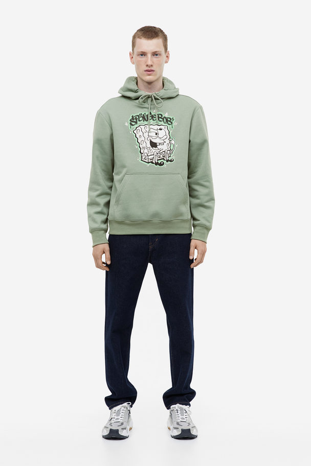 H&M Capuchonsweater - Regular Fit Groen/spongebob Squarepants