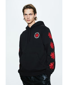 Regular Fit Hoodie Black/red Hot Chili Peppers
