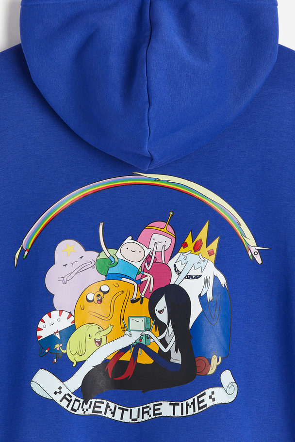H&M Hoodie in Regular Fit Blau/Adventure Time