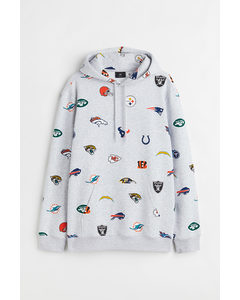 Regular Fit Hoodie - Light grey marl/NFL - Men