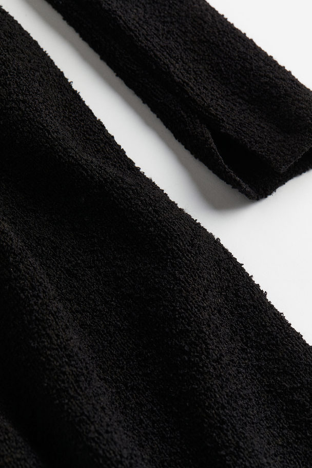 H&M Bouclé-knit Dress Black