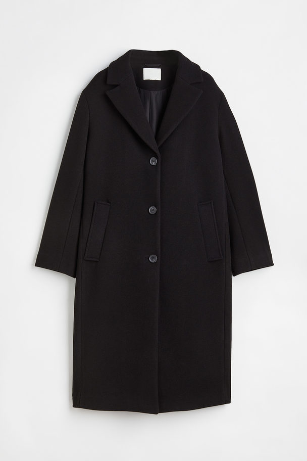 H&M Single-breasted Coat Black