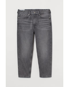 Relaxed Tapered Pull-On Jeans Grau
