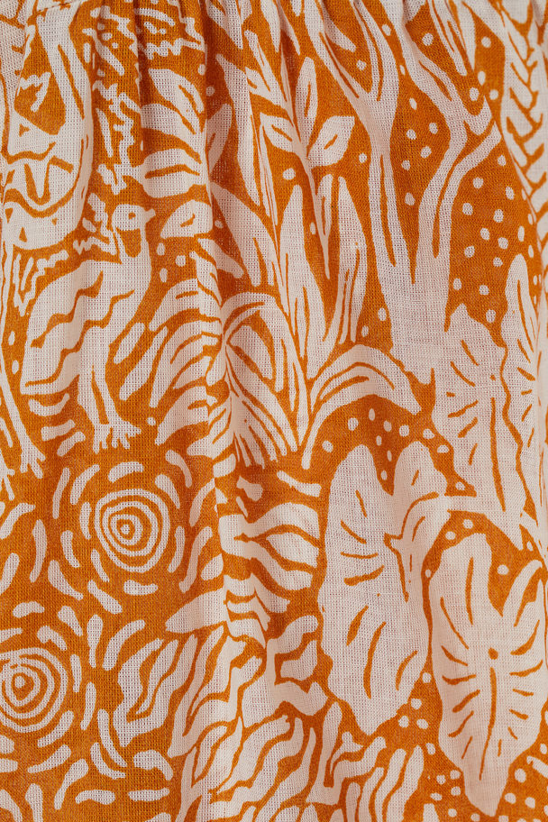 H&M Bluse aus Baumwollmischung Terracotta/Landschaft