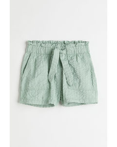 High-waisted Shorts Light Green