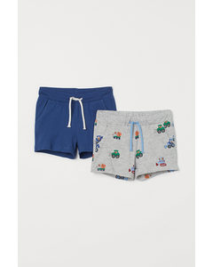 2-pack Cotton Shorts Blue/diggers