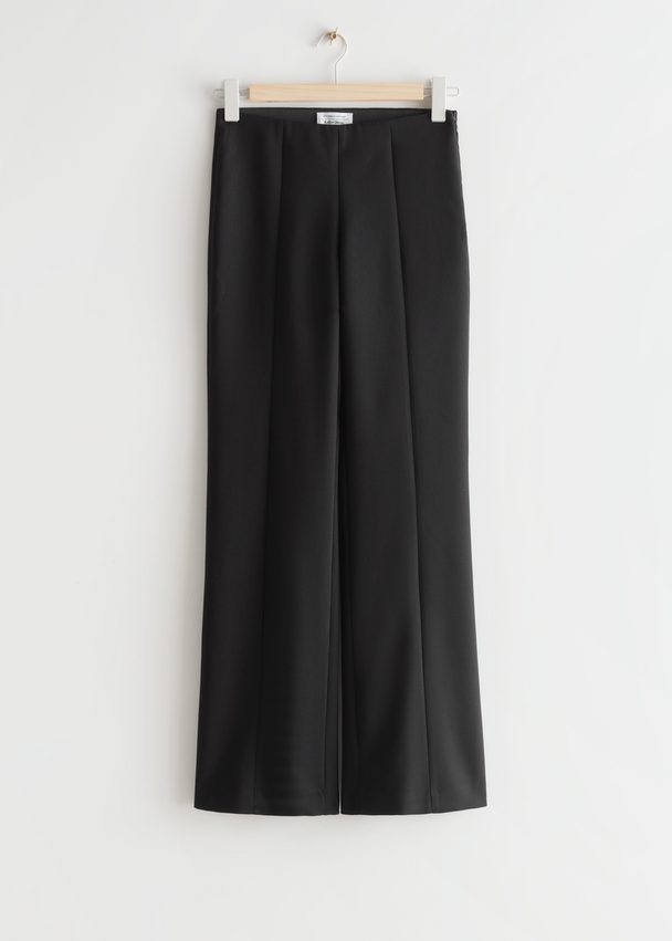 & Other Stories Low Waist Trousers Black