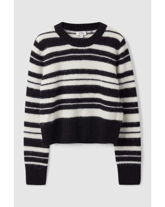 COS Cropped Jumper Black / White