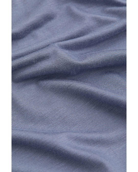 H&M H&m+ V-neck T-shirt Dress Pigeon Blue