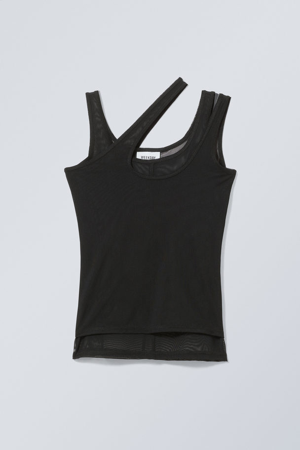 Weekday Dubbellaagse Tanktop Zwart