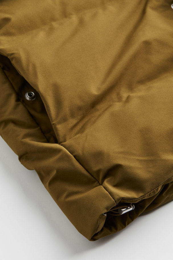H&M Water-repellent Puffer Jacket Khaki Green
