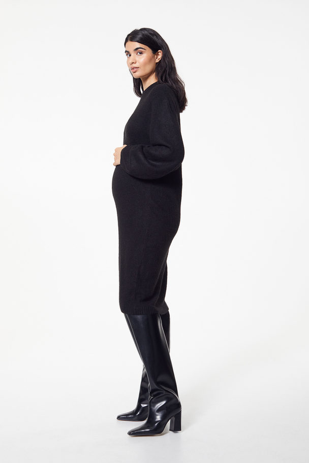 H&M Mama Knitted Dress Black