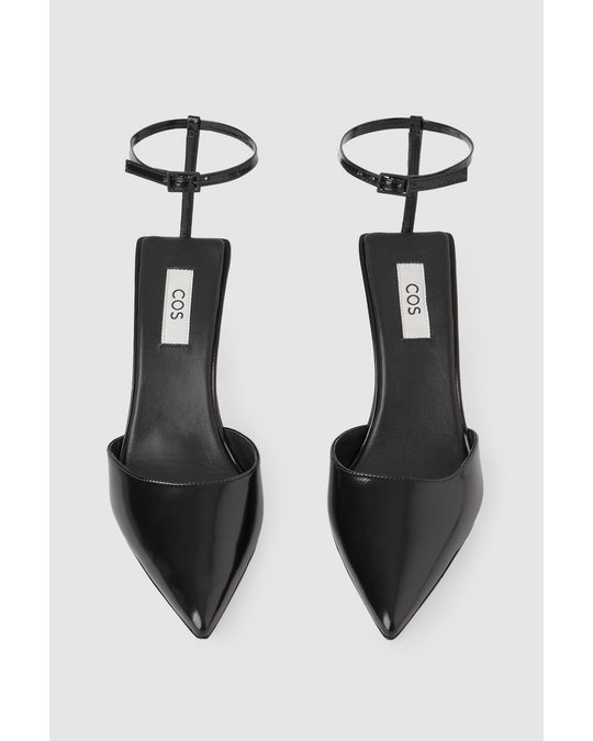 COS Pointed Heeled Pumps Black