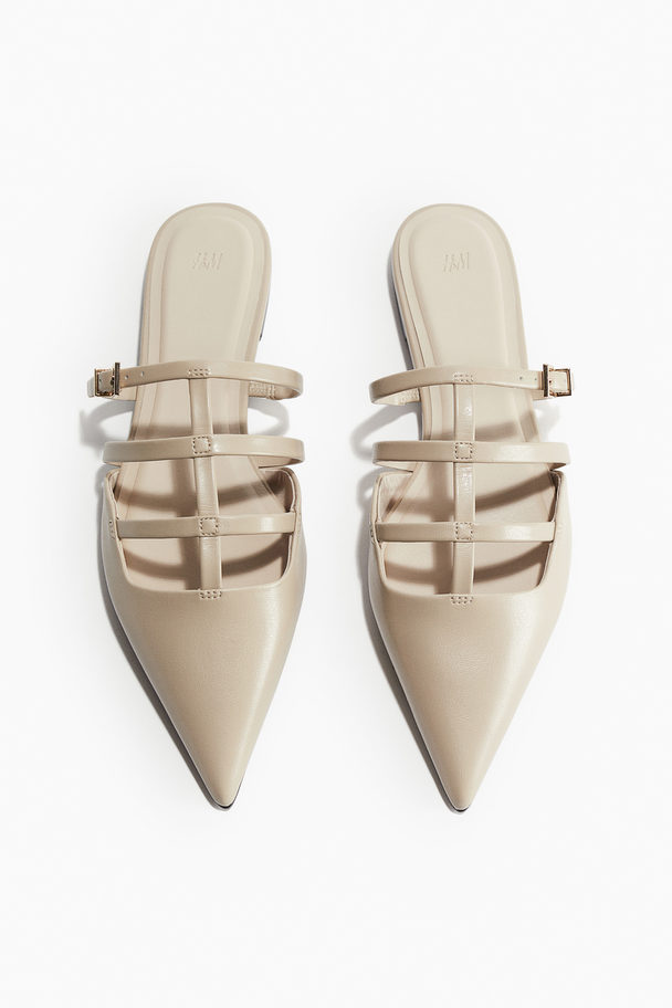 H&M Spitze Mules Hellbeige