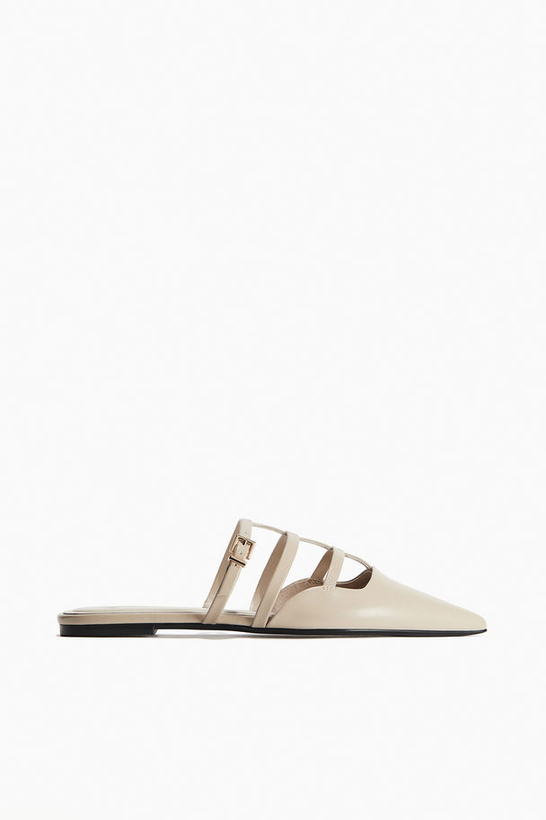 H&M Spitze Mules Hellbeige