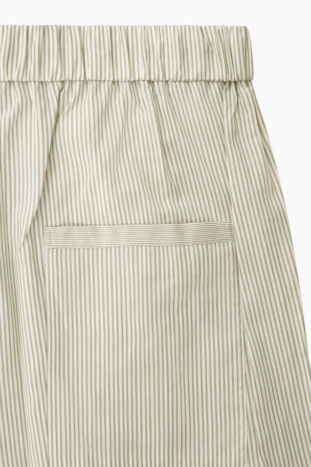 COS Striped Silk Pyjama Trousers Beige / Grey / Striped