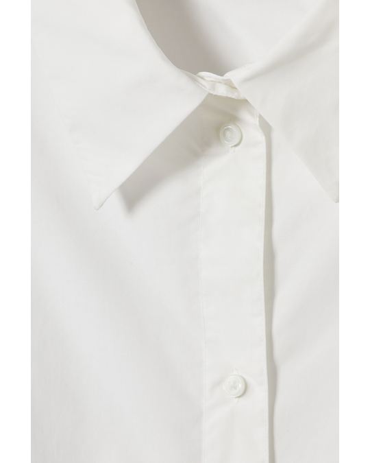 Weekday Charli Poplin Shirt White