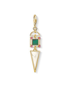 Charm Pendant Ethnic Gold 925 Sterling Silver; 18k Yellow Gold Plating