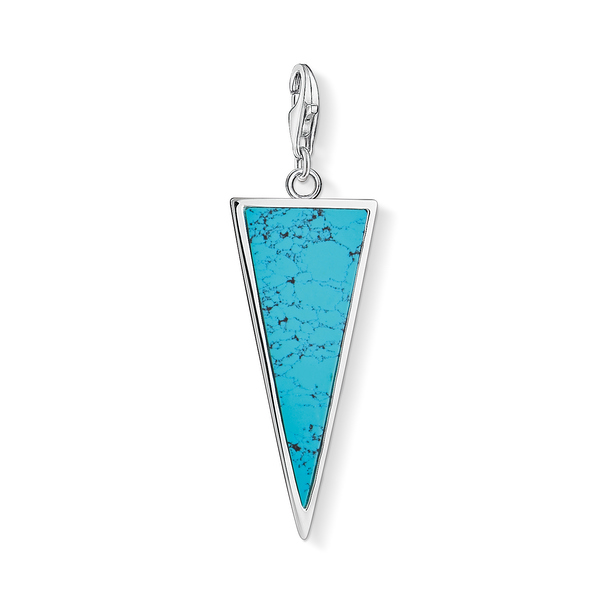 Thomas Sabo Charm Pendant Triangle Turquoise 925 Sterling Silver