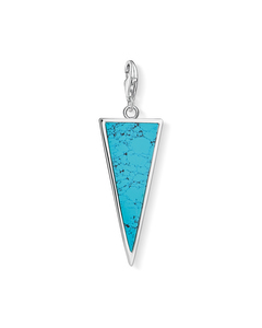 Charm Pendant Triangle Turquoise 925 Sterling Silver