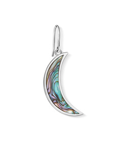 Earring “moon Abalone Mother-of-pearl Turquoise” 925 Sterling Silver