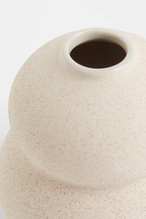 H&M HOME Liten Vase I Stengods Lys Beige/mønstret