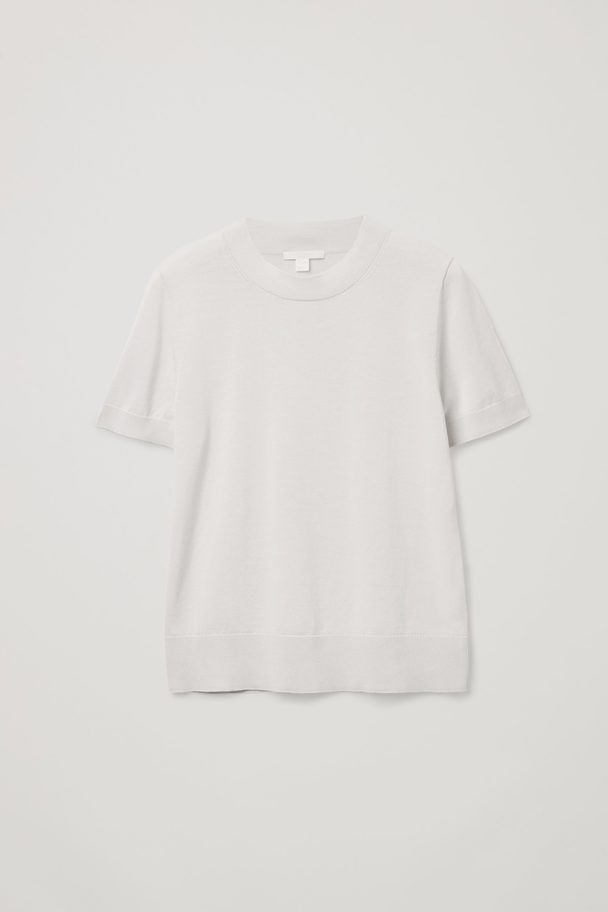 COS Knitted T-shirt Light Grey