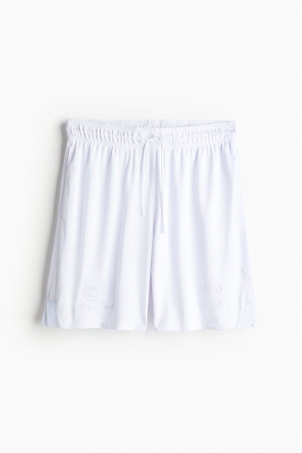 H&M Drymove™ Træningsshorts I Mesh Hvid