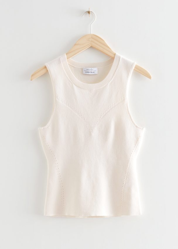 & Other Stories Knitted Tank Top White