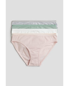 4-pack Cotton Briefs Dusty Pink/sage Green