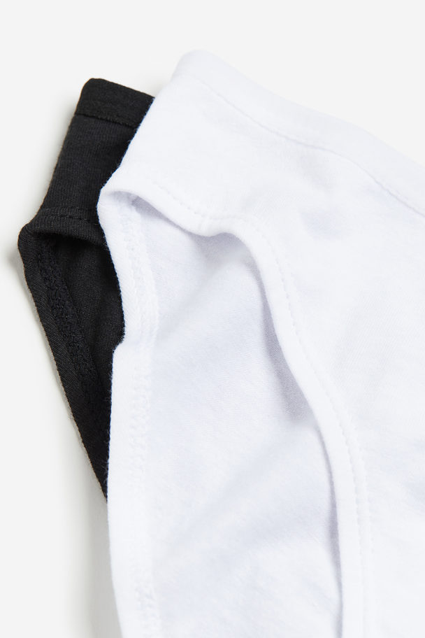 H&M 4-pack Cotton Briefs White/black